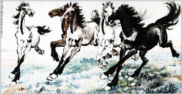 Xu Beihong running pferde 1 Chinesische Kunst Ölgemälde
